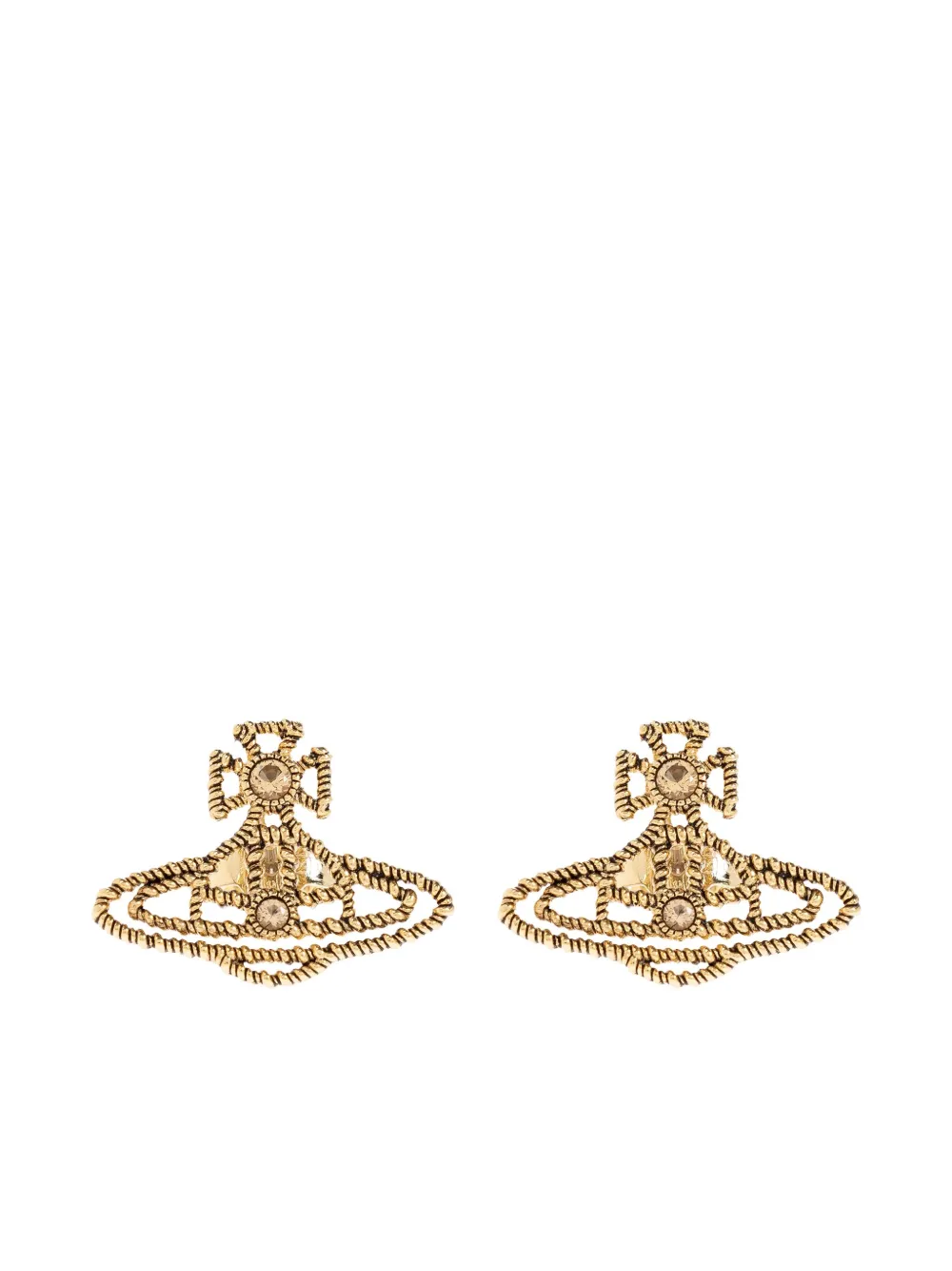 Vivienne Westwood Orb-embellished Rope Earrings In Gold