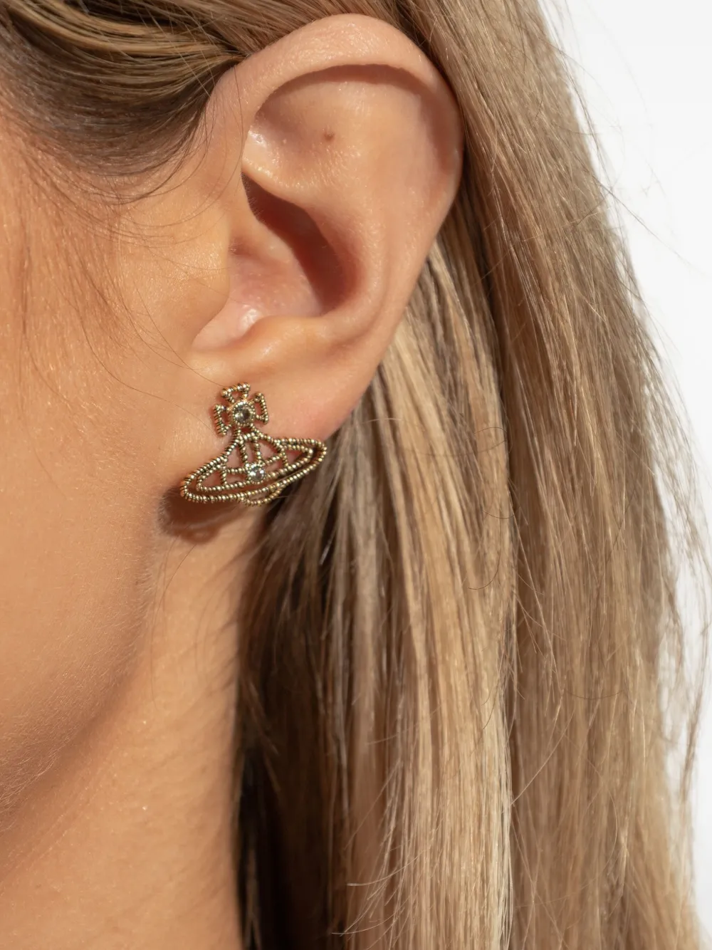 Vivienne Westwood Orb-embellished Rope Earrings In Gold