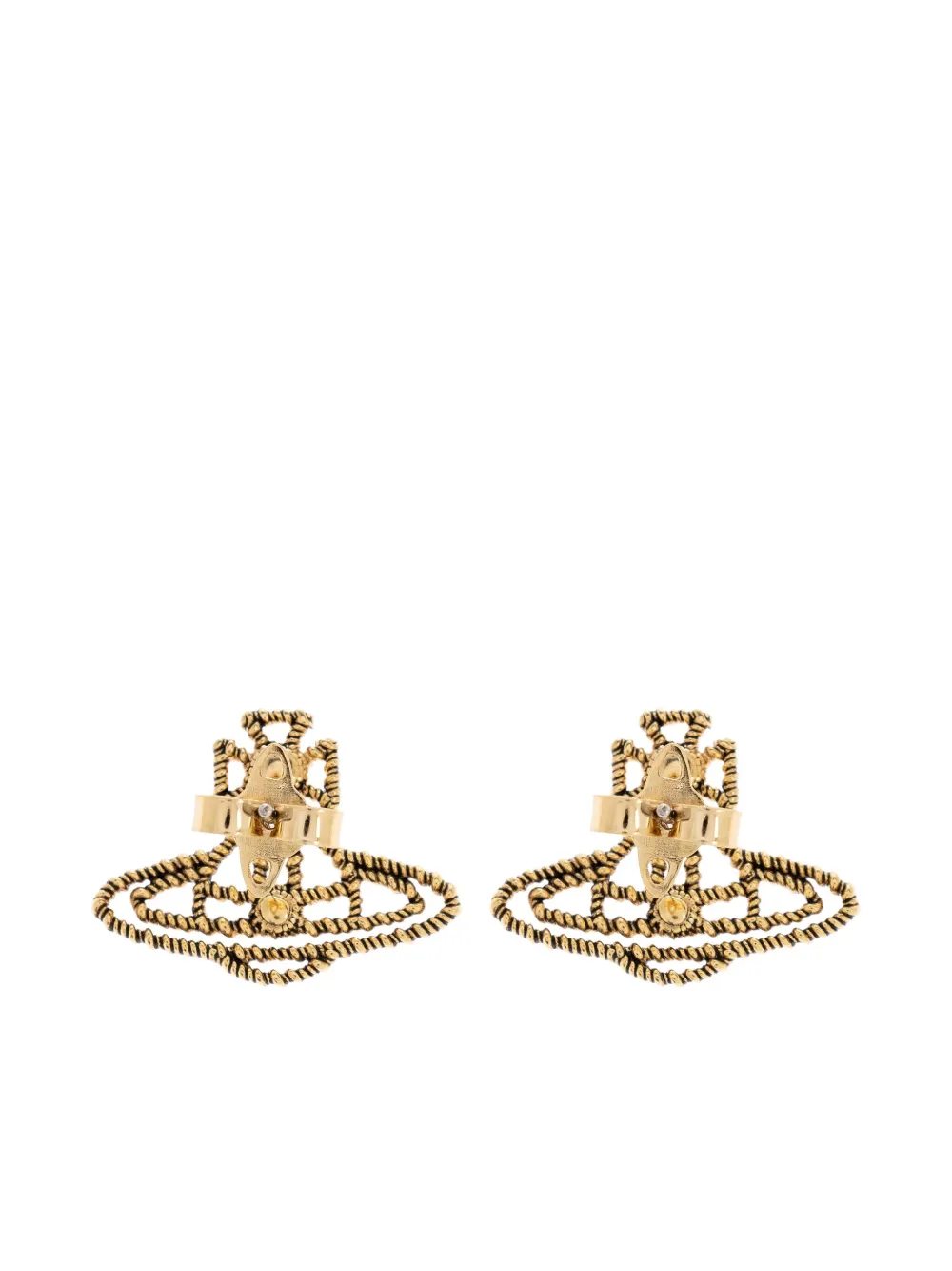 Vivienne Westwood Orb-embellished Rope Earrings In Gold