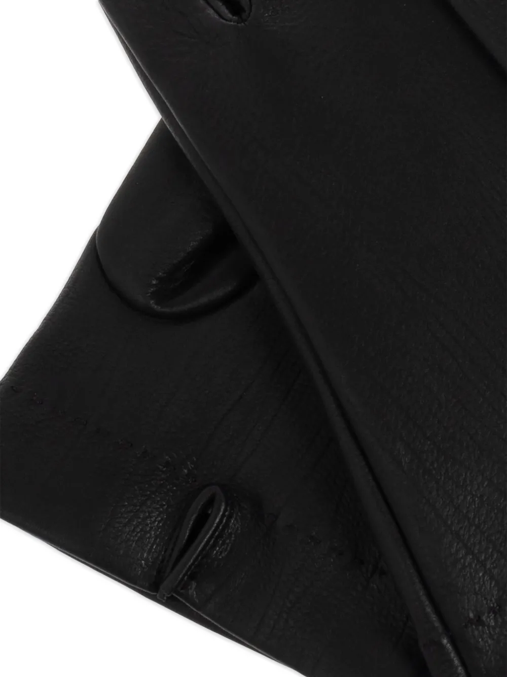 Burberry Leren handschoenen met stiksel Zwart