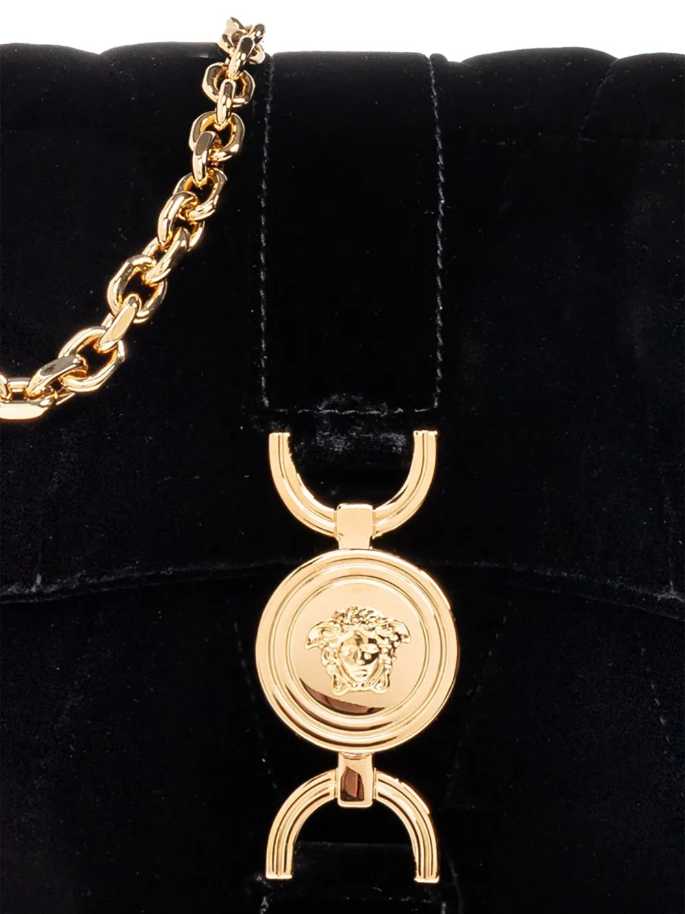 Versace quilted chain tote bag Zwart