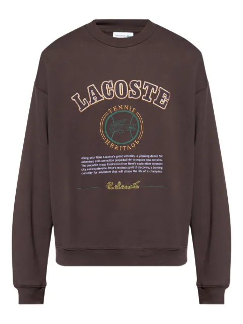 Lacoste Heritage-embroidered fleece sweatshirt