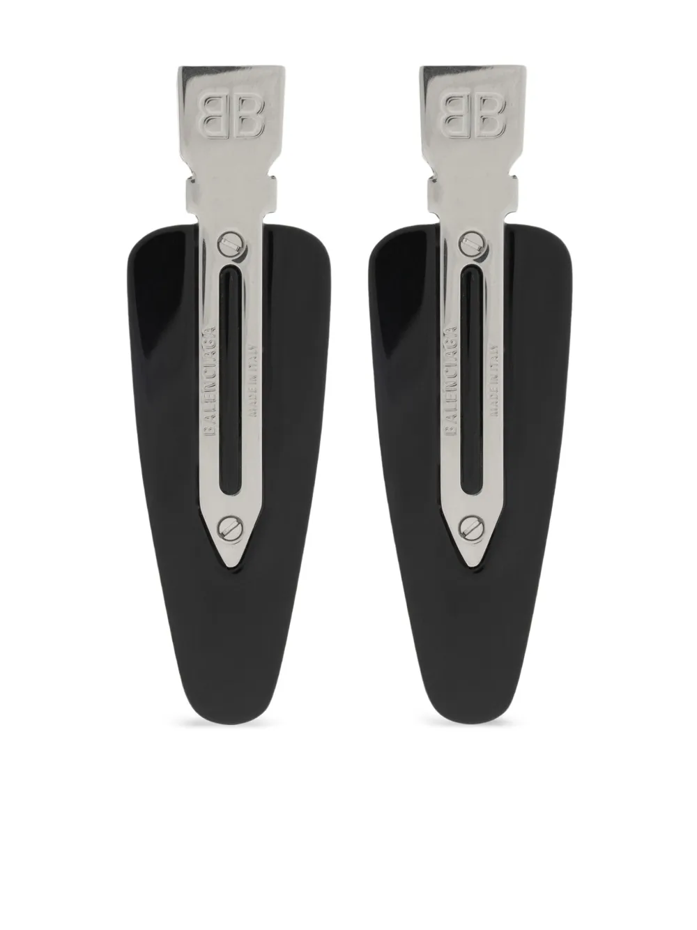 Balenciaga Haarspange mit Logo - Schwarz