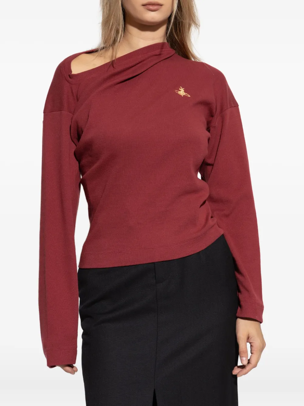 Vivienne Westwood asymmetric-neckline bee-embroidered top | T-Shirts | Image 2