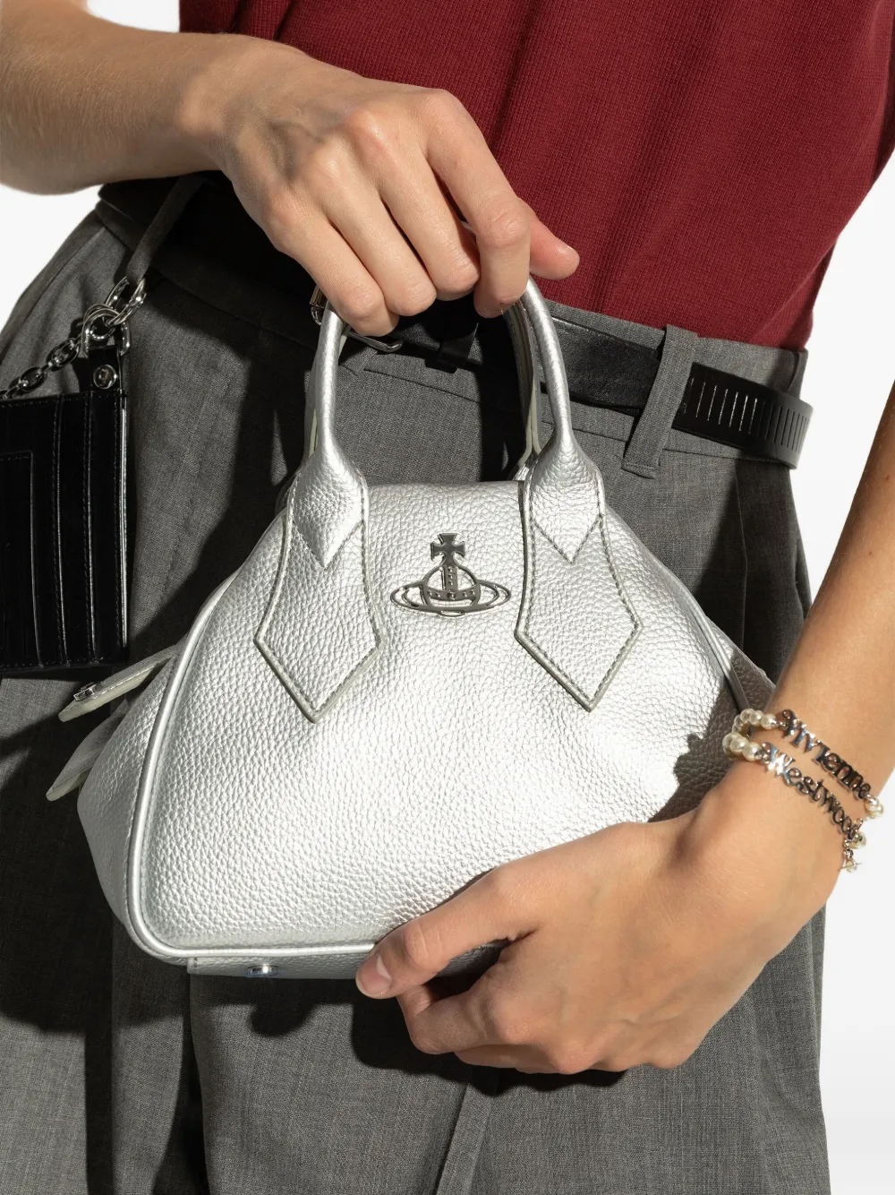Vivienne Westwood orb-embellished tote bag - Zilver
