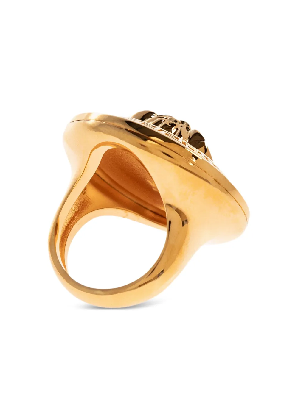 Versace Medusa-head Circular Ring In Gold