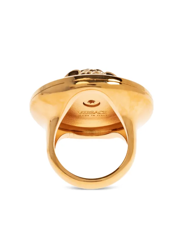 Versace Medusa Crystal Ring | Gold | FARFETCH