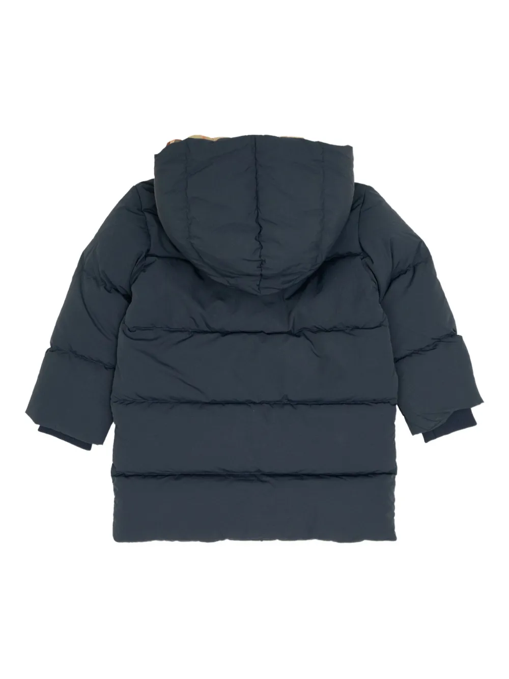 Burberry Kids hooded puffer jacket Blauw