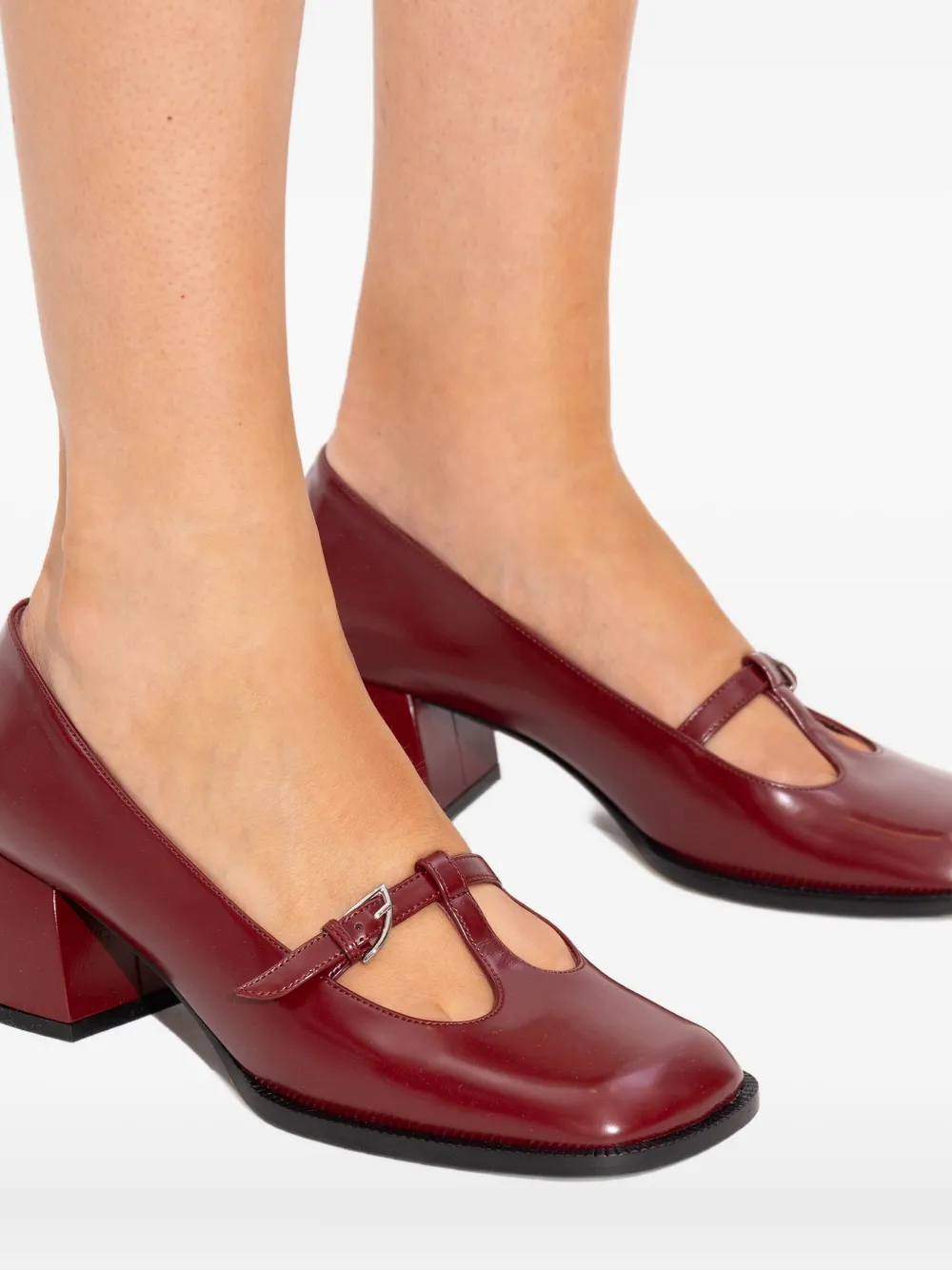 Nodaleto T-bar block-heel pumps Red