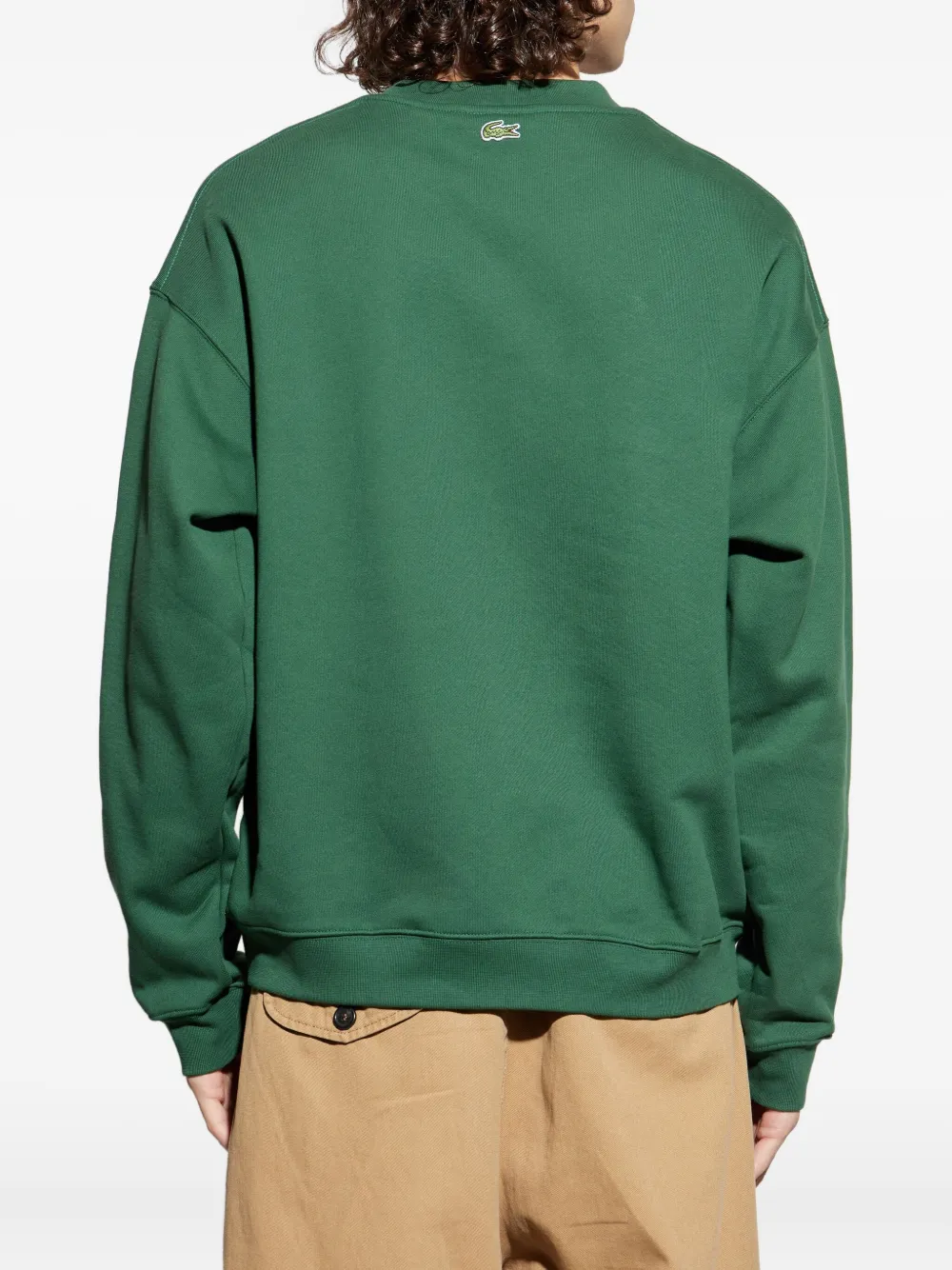 Lacoste Fleece sweater met geborduurd logo Groen