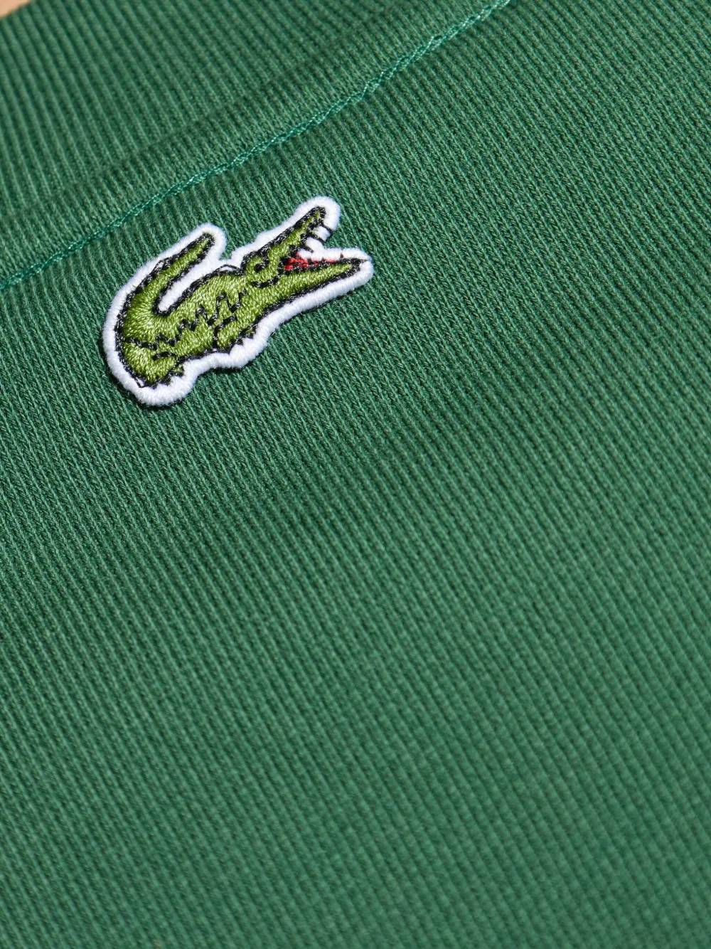 Lacoste Fleece sweater met geborduurd logo Groen