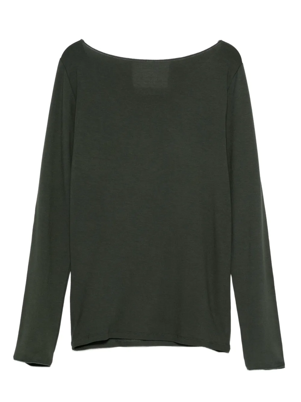 Majestic Filatures Top met boothals en lange mouwen Groen