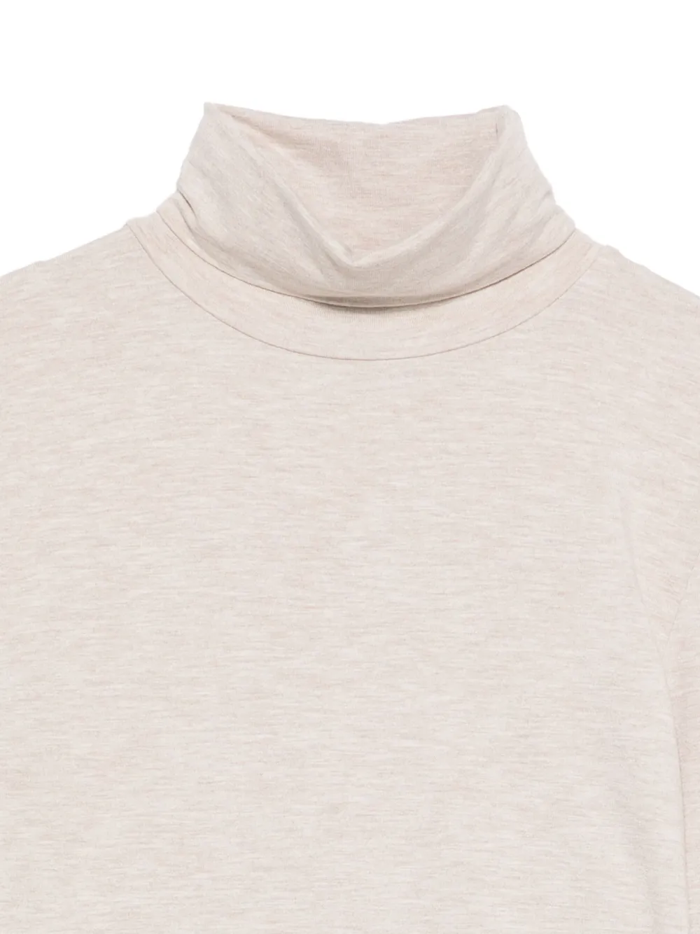 Majestic Filatures Top met col en lange mouwen Beige