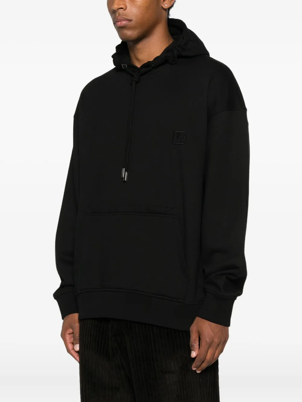 Wooyoungmi Logo-embroidered Hoodie In Black
