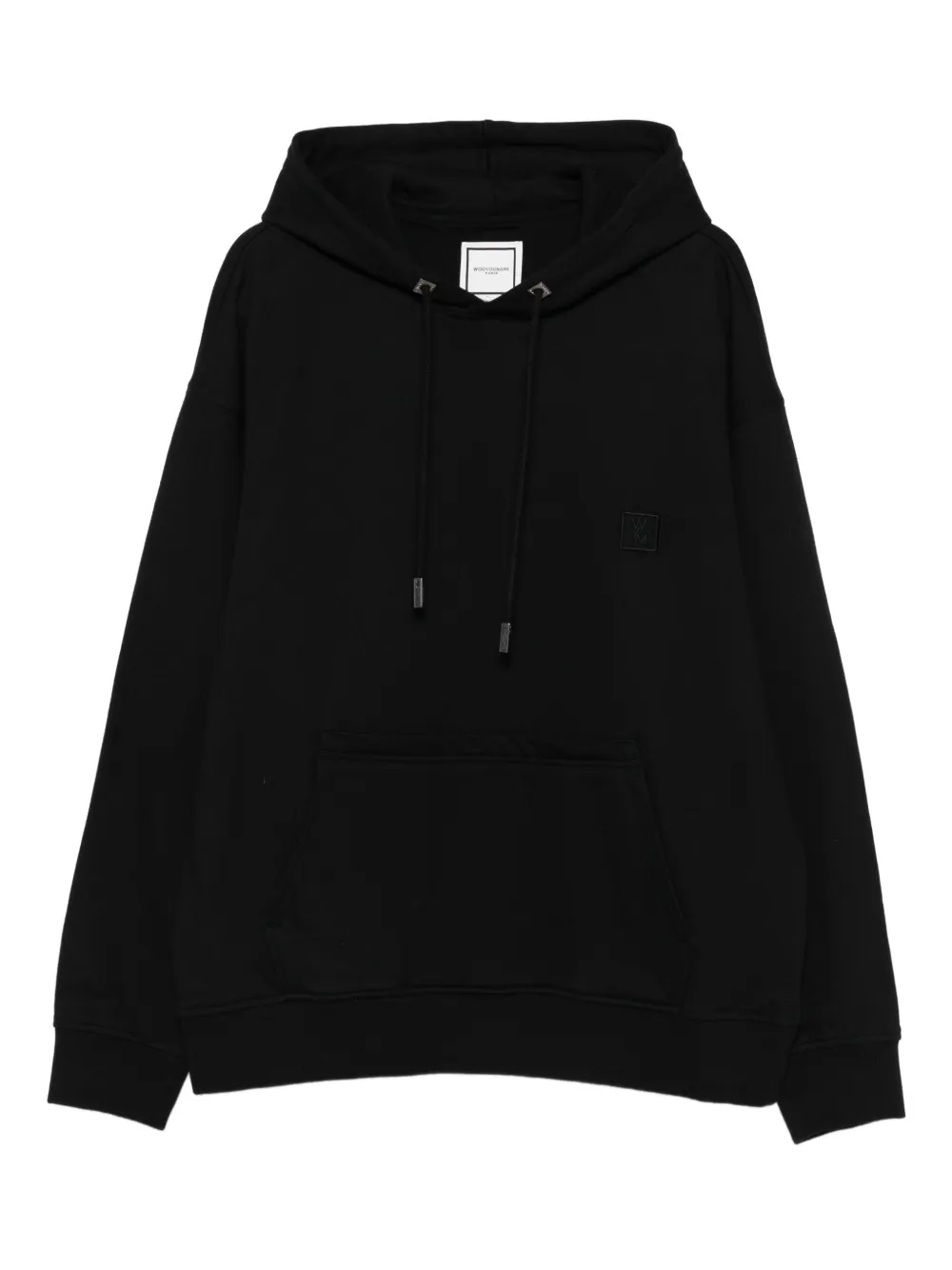 Wooyoungmi logo-embroidered hoodie | Black | Image 1