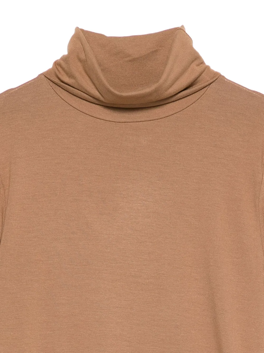 Majestic Filatures Top met col en lange mouwen Bruin