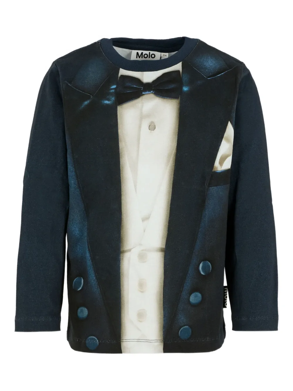Molo tuxedo-print long-sleeve sweatshirt | Blue | Image 1