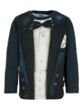 Molo tuxedo-print long-sleeve sweatshirt - Blue