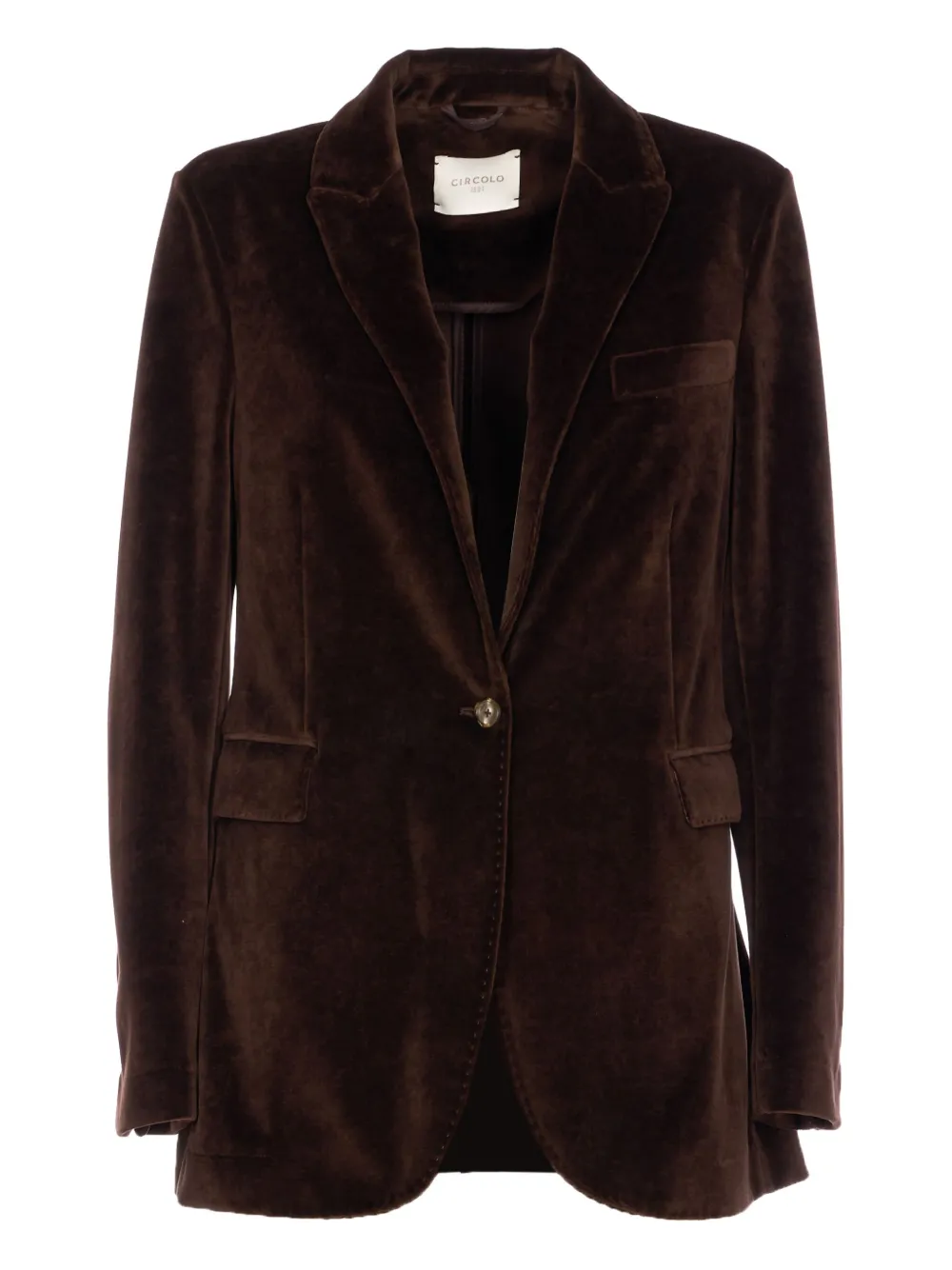 Circolo 1901 velvet single-breasted jacket | Brown | Image 1