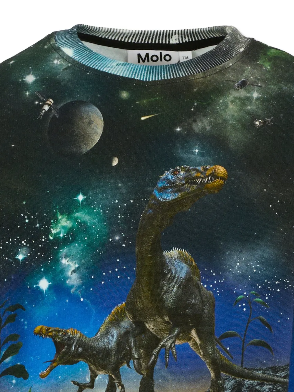 Molo Dinosaur-space-print Sweatshirt In Black