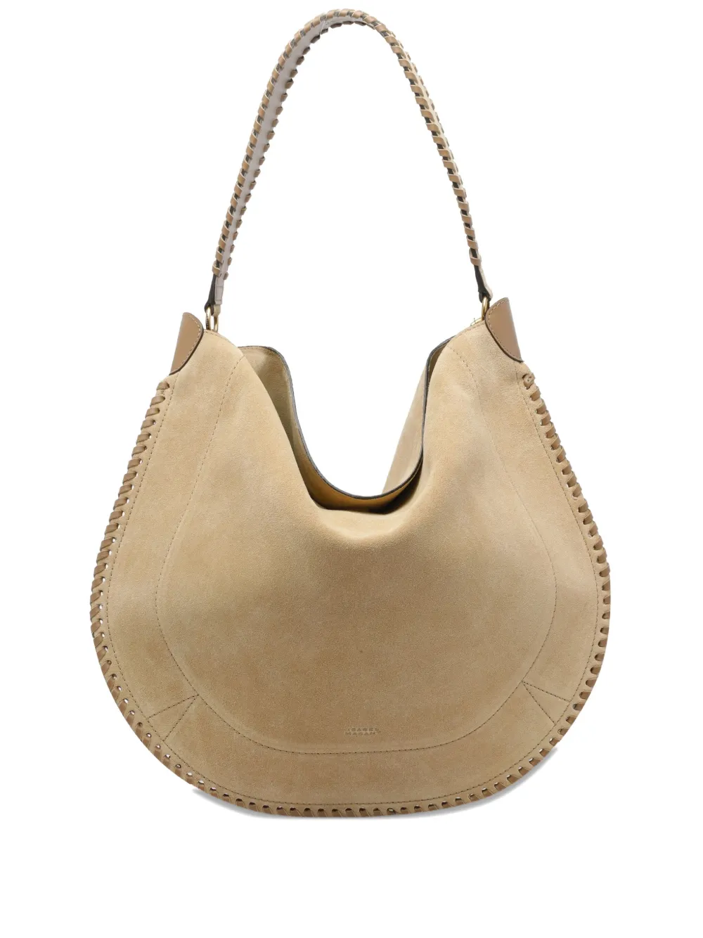 ISABEL MARANT Oskan braided-trim suede shoulder bag | Neutrals | Image 1