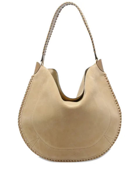 ISABEL MARANT Oskan braided-trim suede shoulder bag