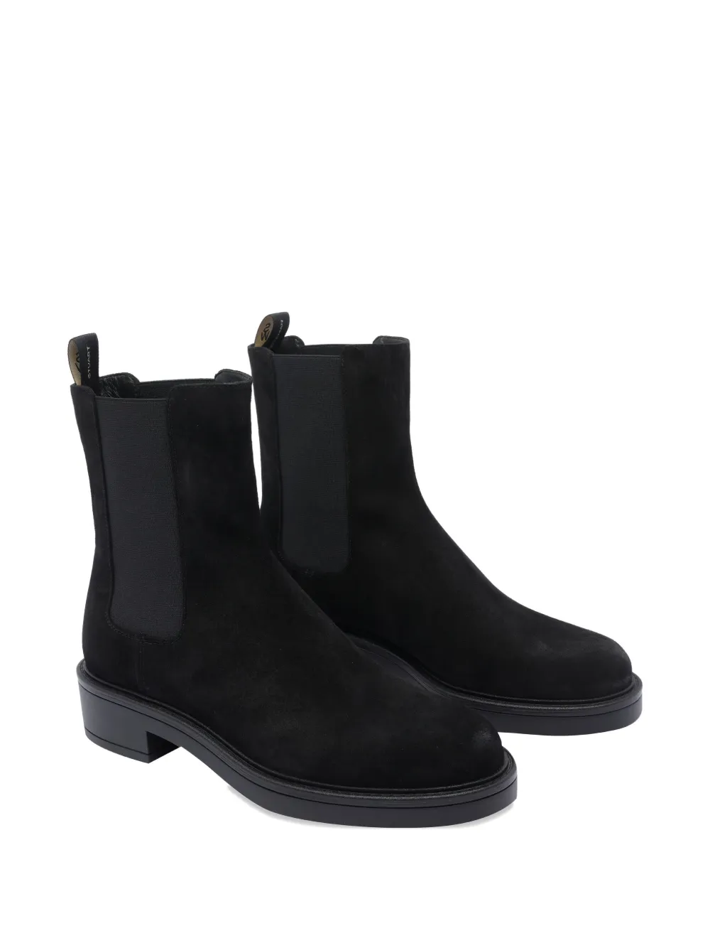 Stuart Weitzman suede chelsea boots Black