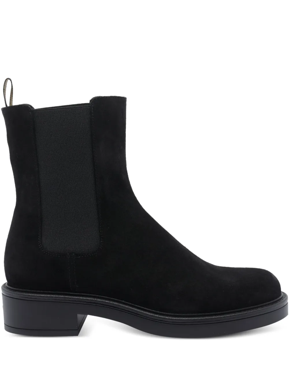 Stuart Weitzman suede chelsea boots Black