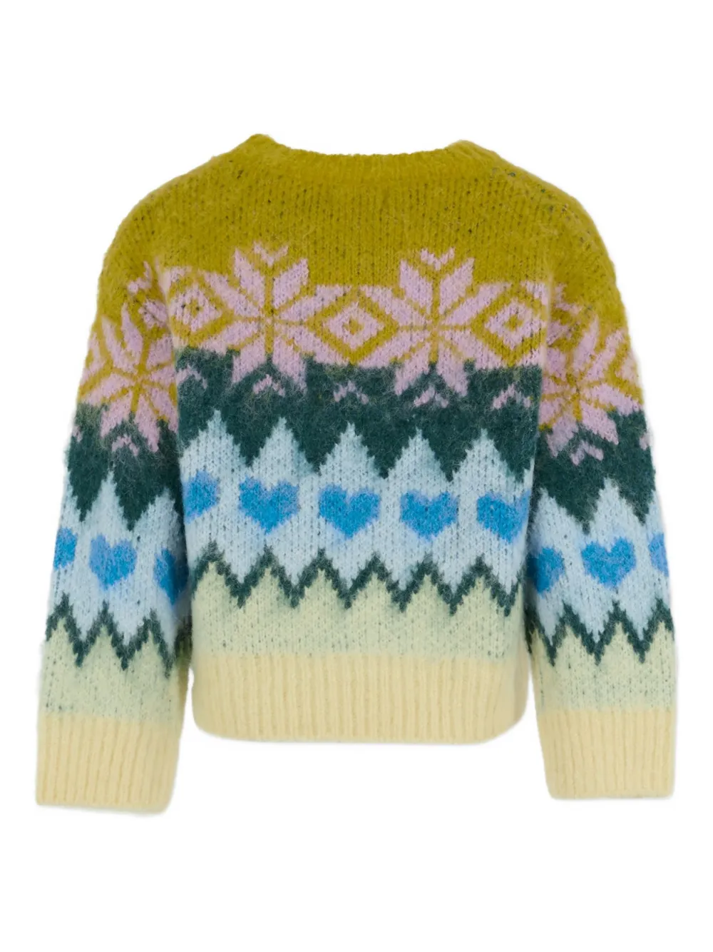 Molo snowflake-heart pattern sweater | Girls Jumpers & Knitwear | Image 2
