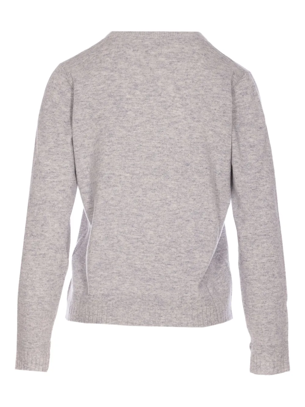 Liu •jo Ribbed Crew-neck Top In Gray