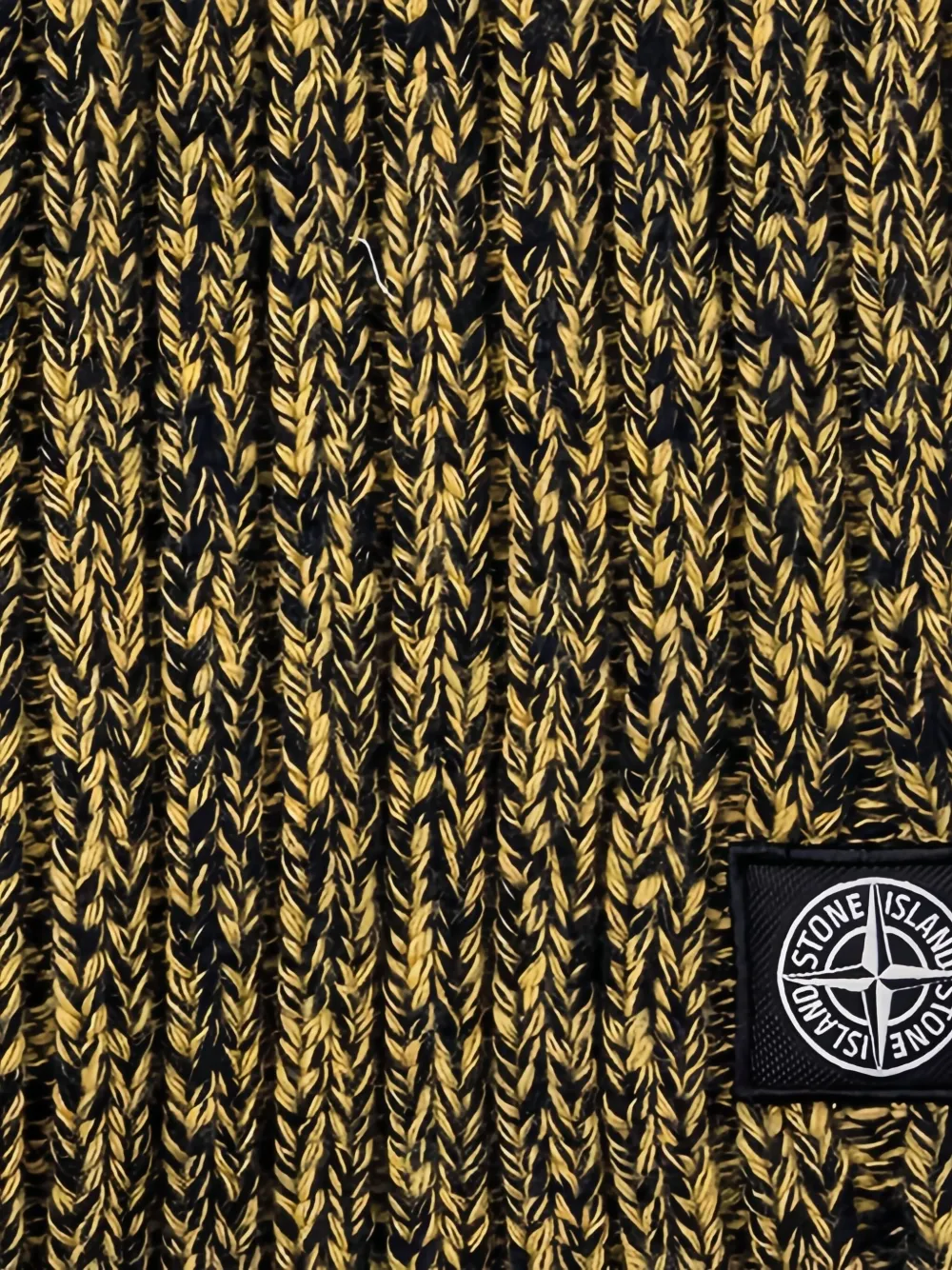 Stone Island Ribbed-knit Scarf In Brown