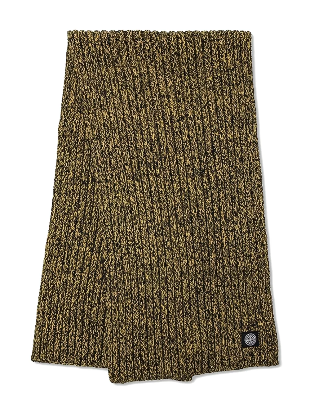 Stone Island Ribbed-knit Scarf In Brown