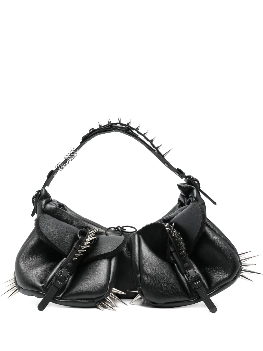 Junya Watanabe Studded Shoulder Bag In Black