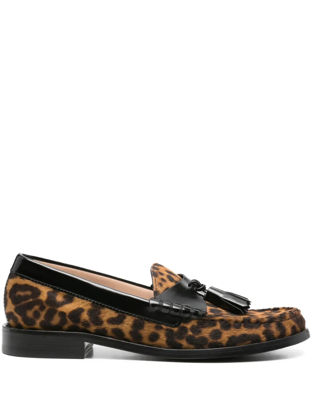 Stuart Weitzman leopard-print tassel loafers | Marrom | Image 1