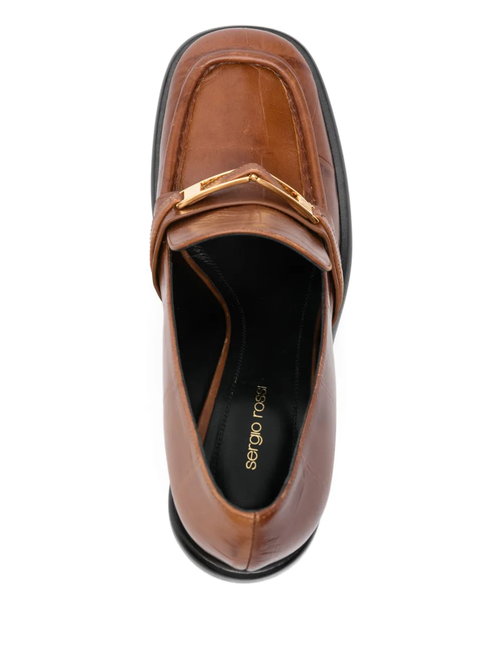 Sergio Rossi 85mm Block-heel Pumps In Brown
