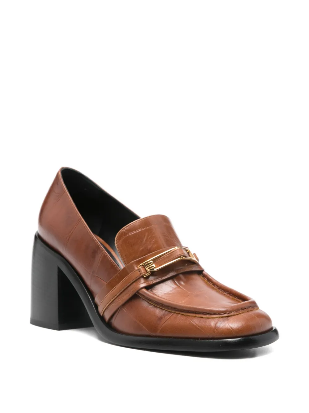 Sergio Rossi 85mm Block-heel Pumps In Brown