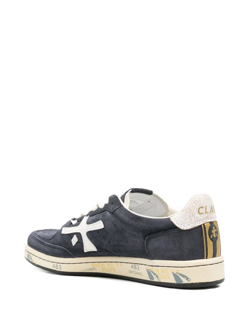 Premiata suede-leather sneakers Black