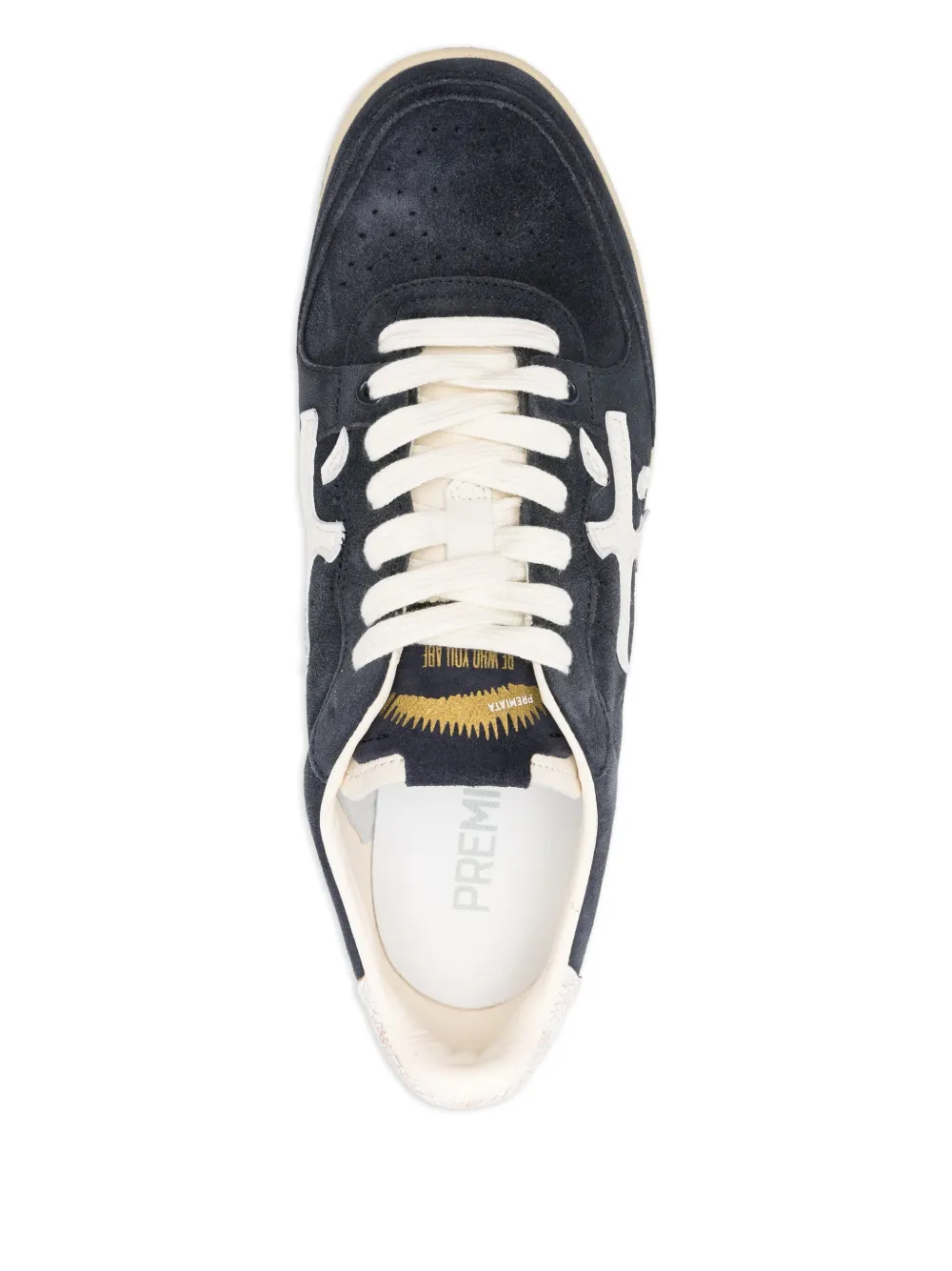 Premiata suede-leather sneakers Black
