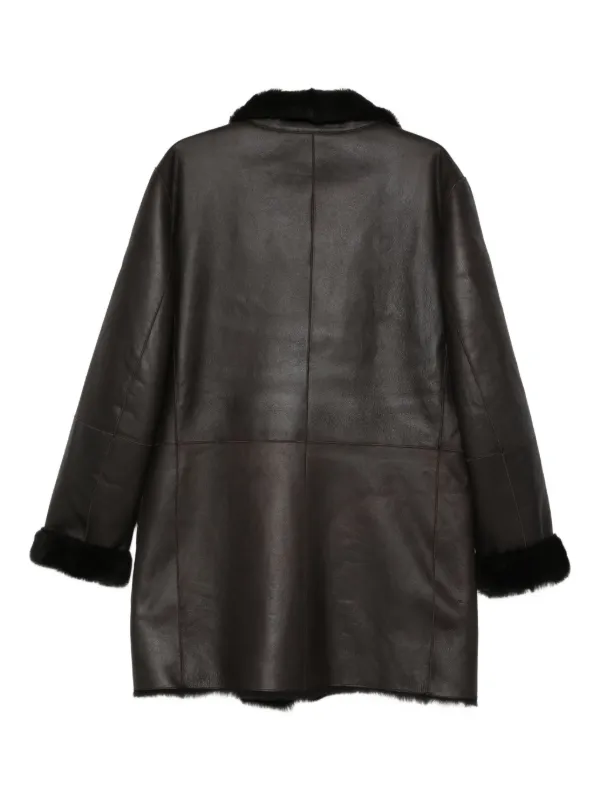 Giorgio Armani シアリング ダブルコート | ブラウン | FARFETCH JP