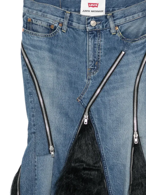 Junya Watanabe エコファー デニムスカート | ブルー | FARFETCH JP