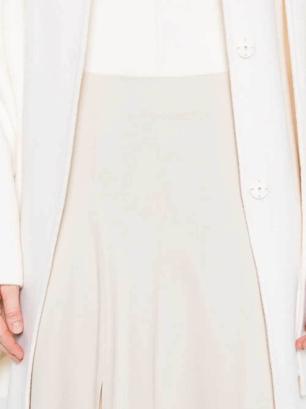 P.a.r.o.s.h Split-front Maxi Skirt In Neutral