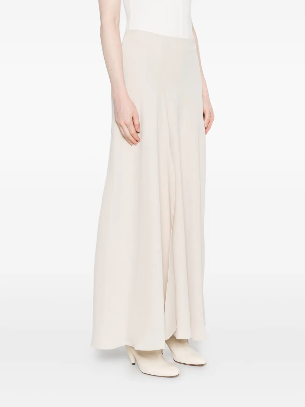P.a.r.o.s.h Split-front Maxi Skirt In Neutral