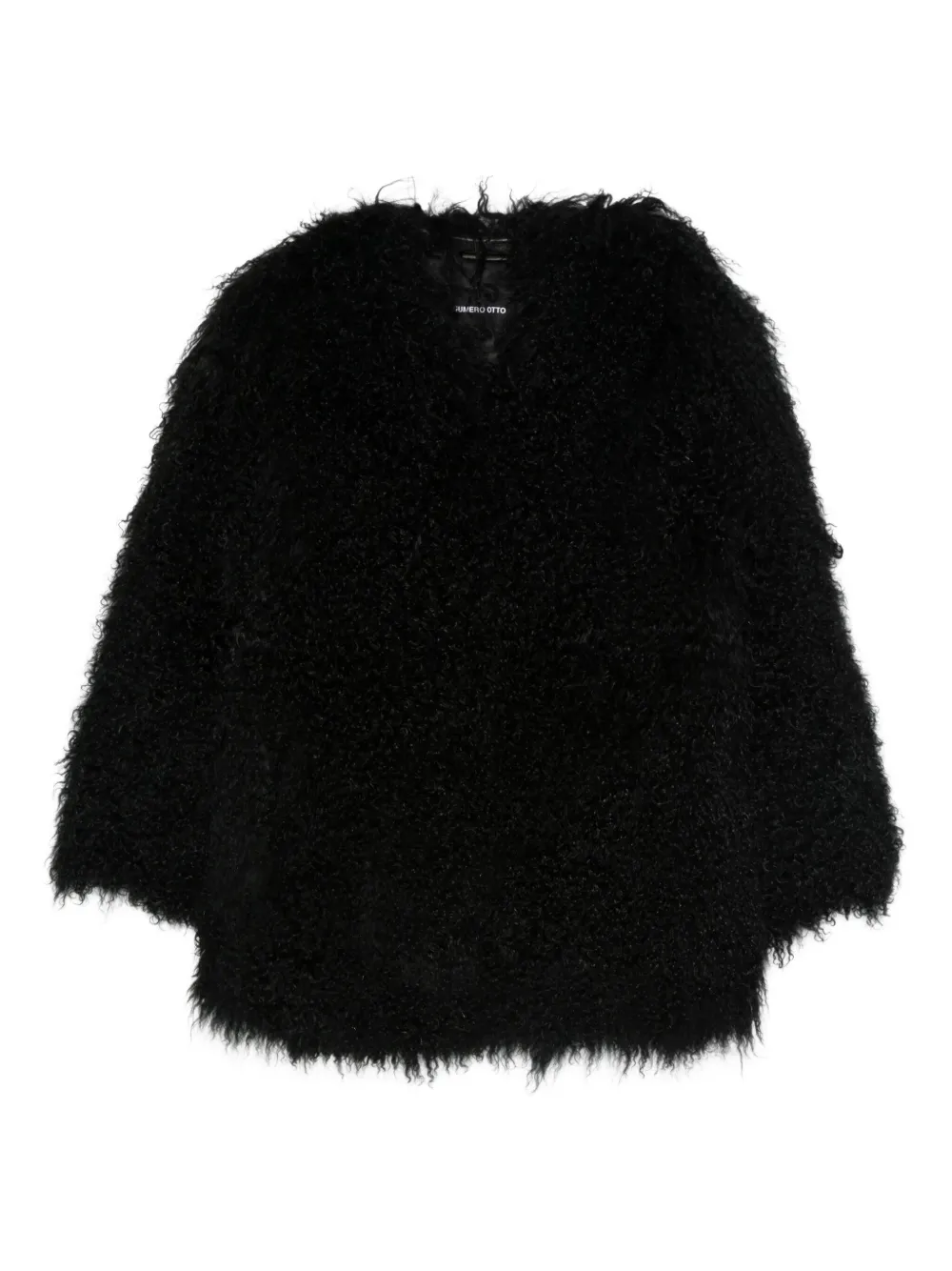 Numerootto Teddy-fleece Coat In Black