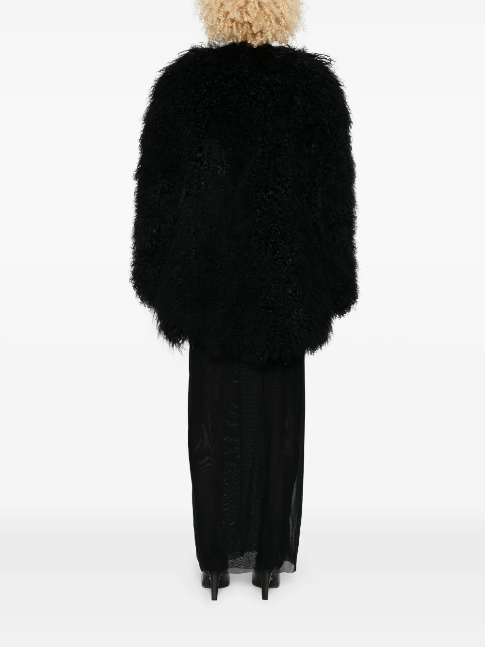 Numerootto Teddy-fleece Coat In Black