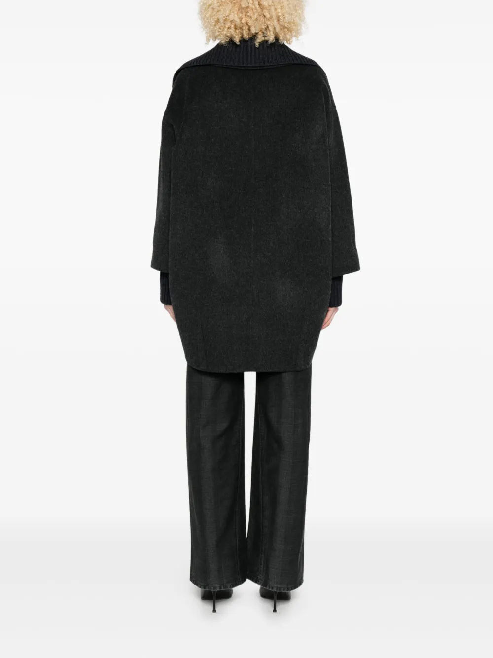 P.A.R.O.S.H. Jas met geribbelde manchetten Grijs