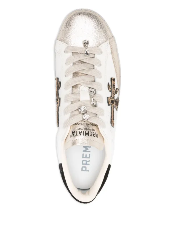 Premiata leopard-motif Sneakers | White | FARFETCH Premiata leopard-motif Sneakers | White | FARFETCH