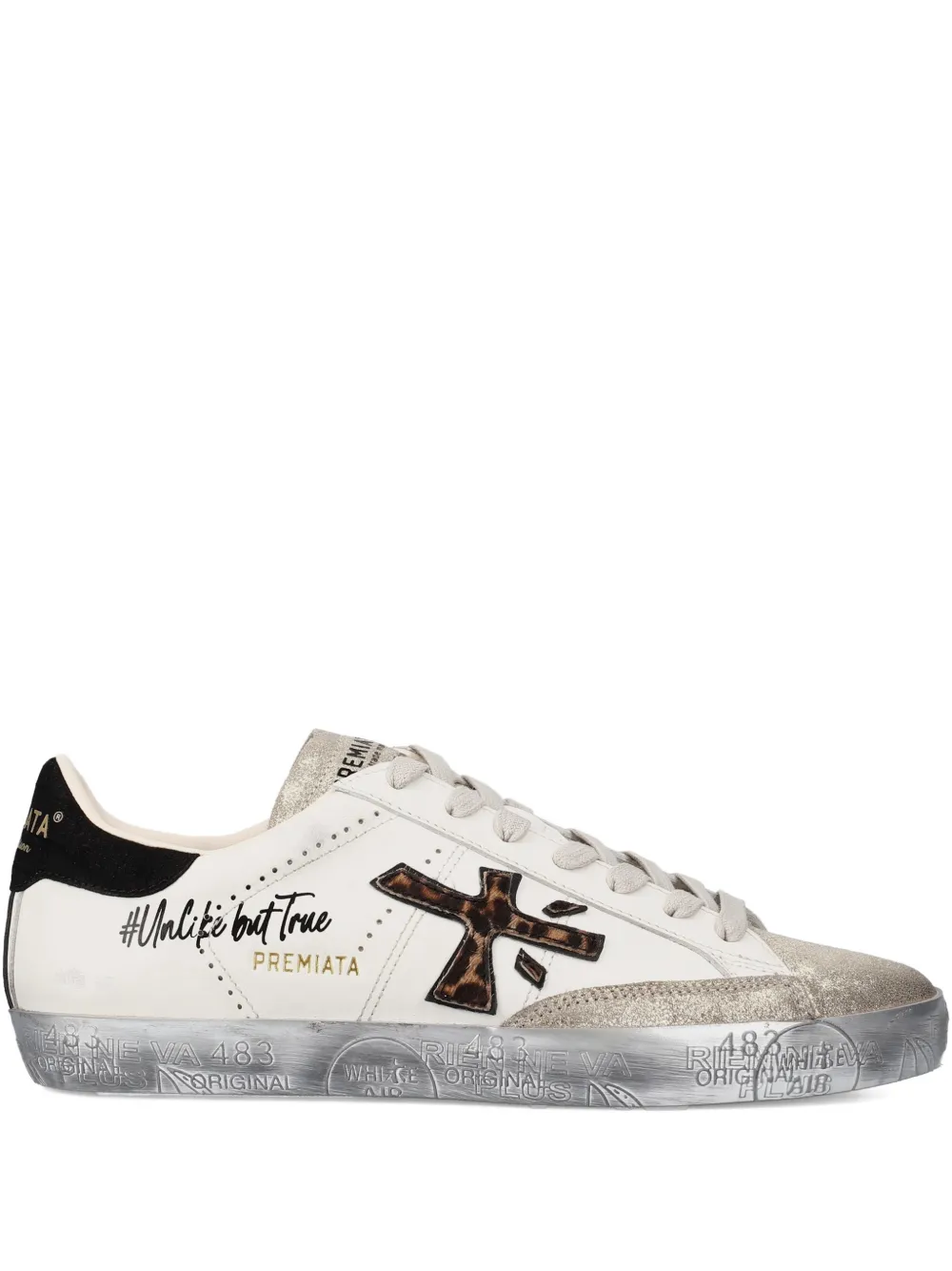 Premiata Sneakers met luipaardprint Wit