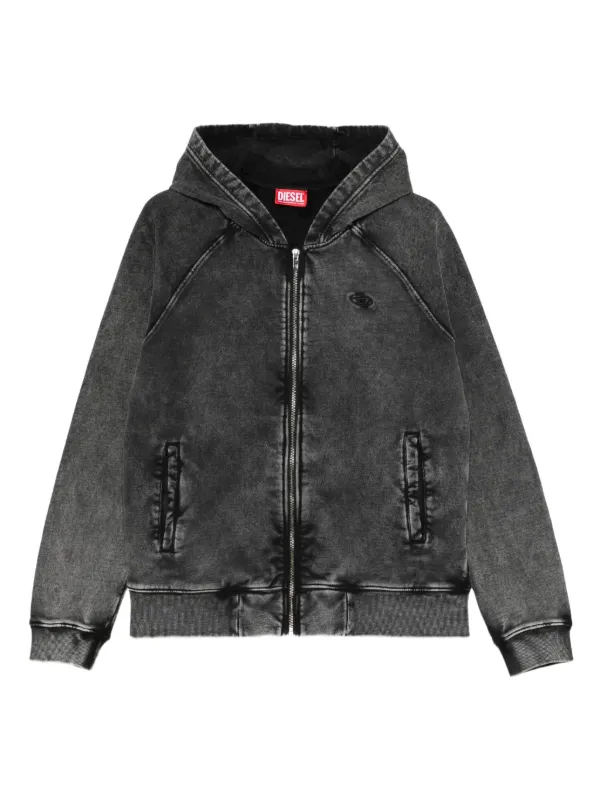 すー DIESEL ダークグレー フルジップパーカー Diesel ジップアップ パーカー | グレー | FARFETCH JP