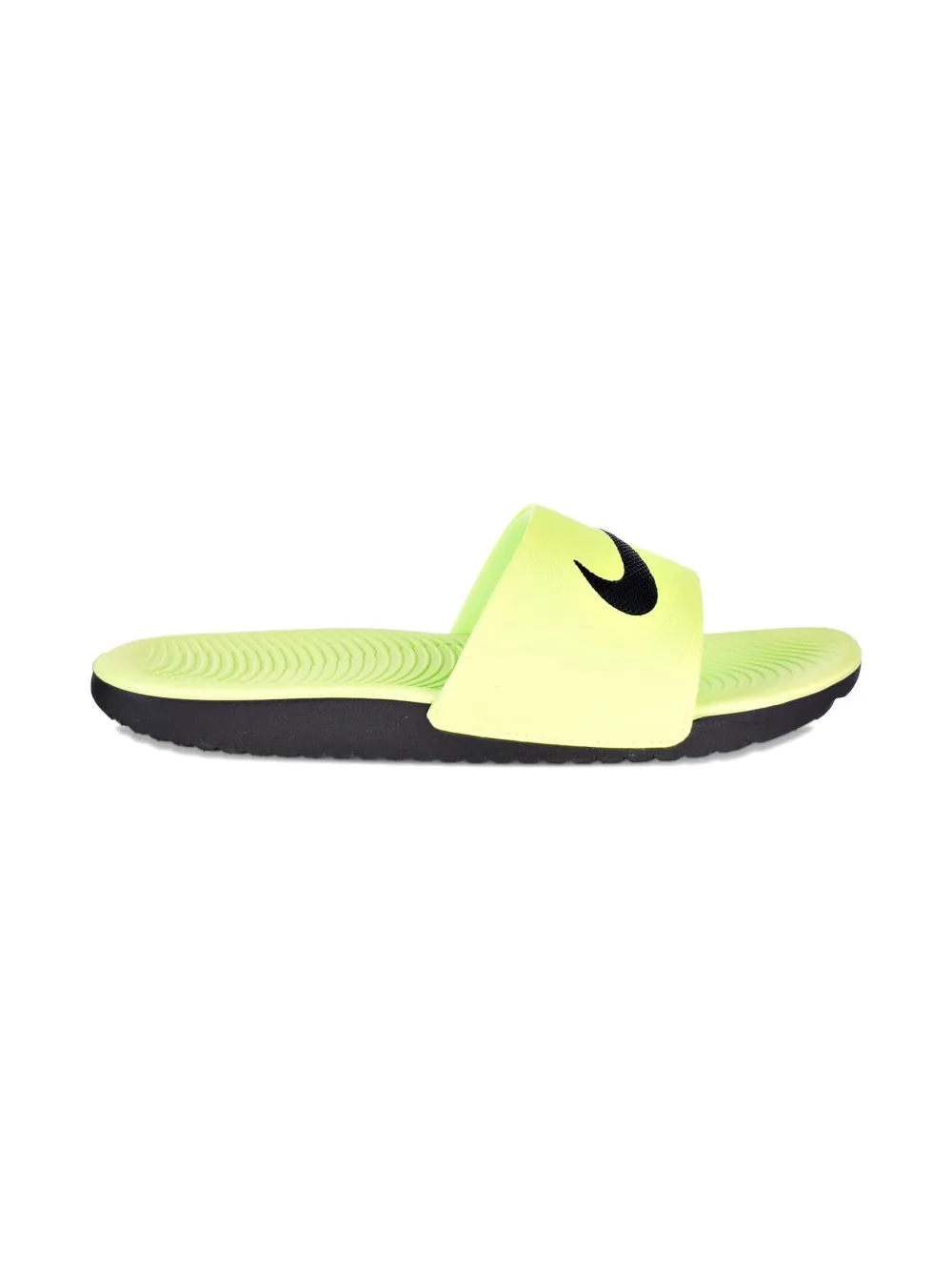 Nike Kids Kawa "Volt/Black" slides | Green | Image 1