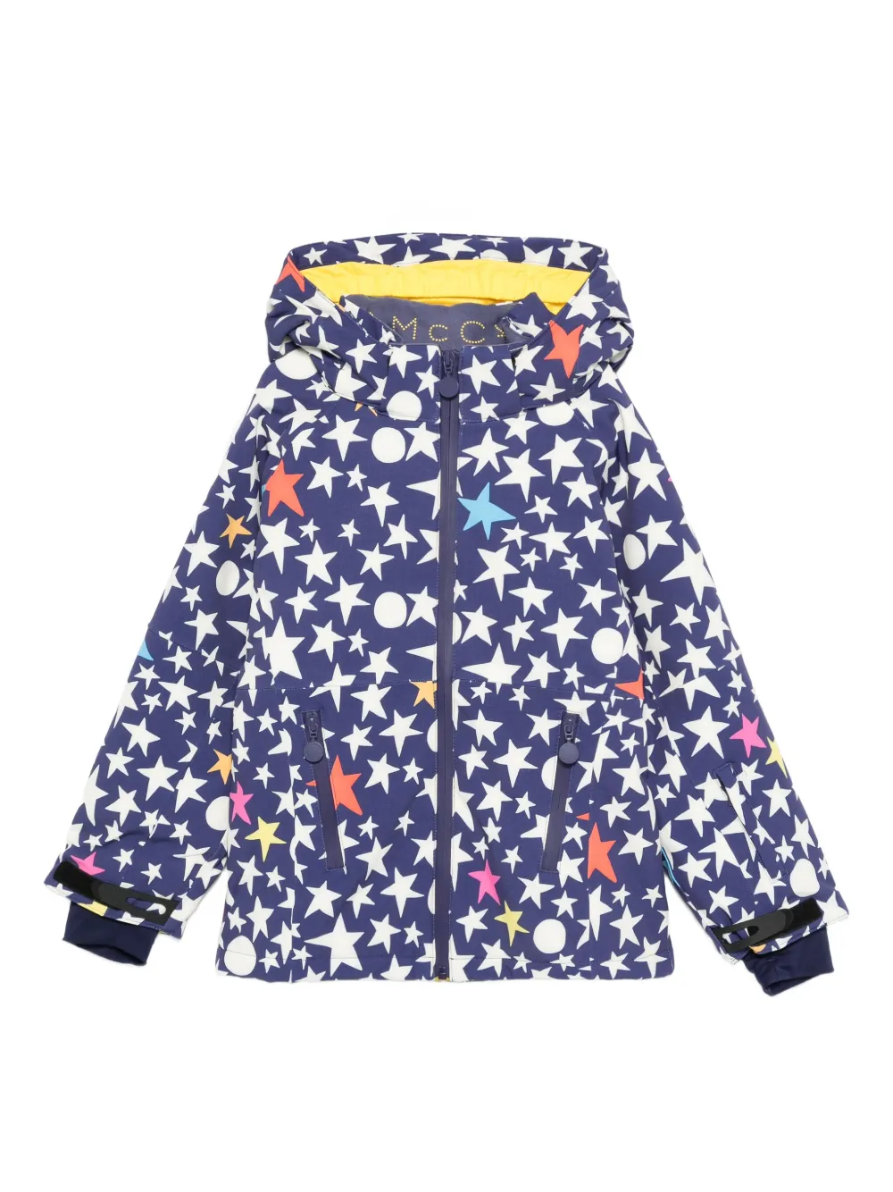 Stella McCartney Kids star-print hooded jacket | Blue | Image 1